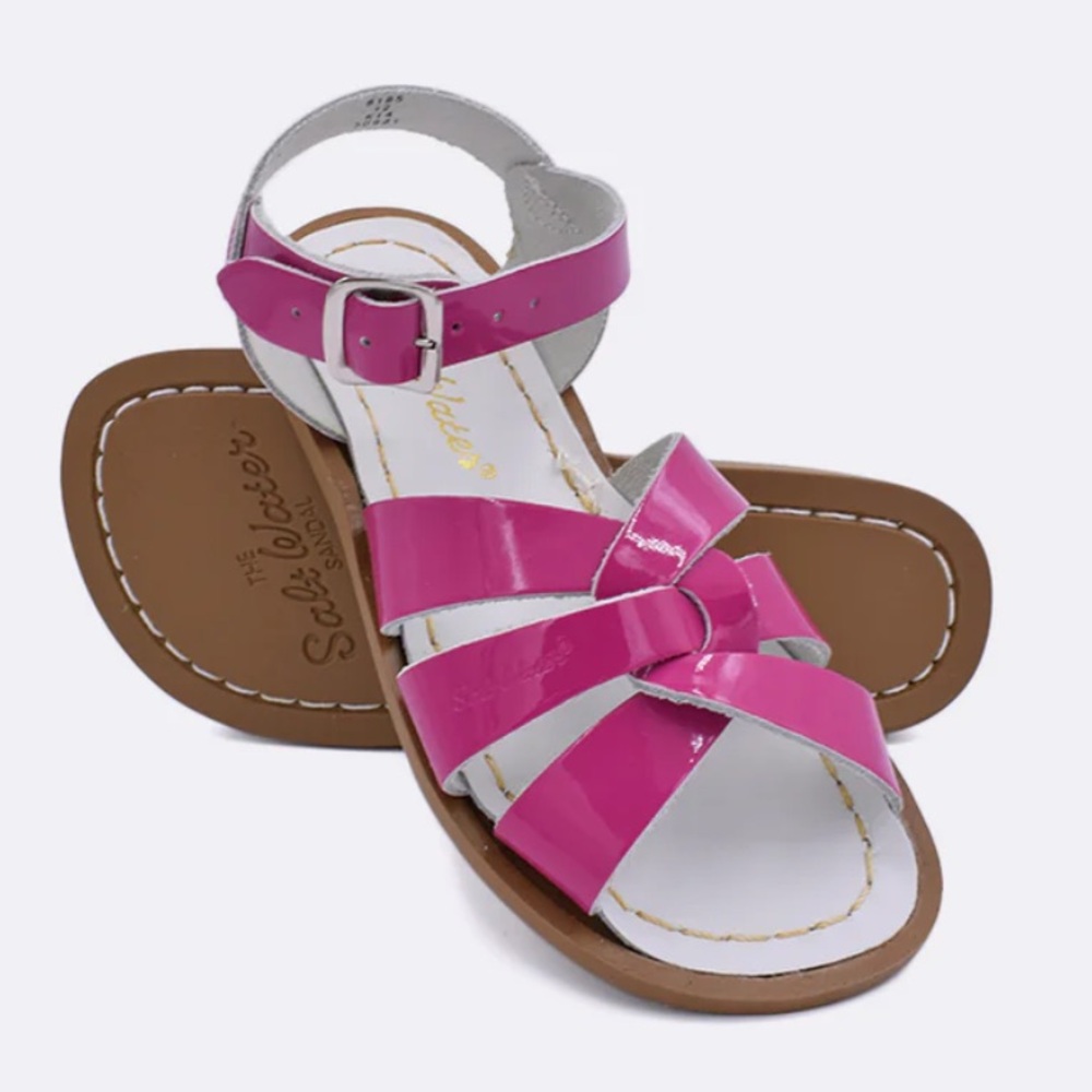 Salt Water Sandals by Hoy Shiny Fuchsia Size 2 Kids New